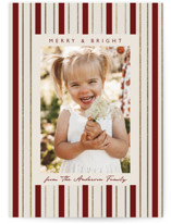 Candy Stripes Foil-Pressed Holiday Cards