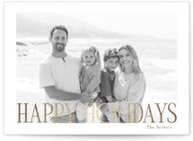Happy Holiday Portrait Foil-Pressed Holiday Cards