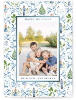 Nutcracker ribbons Foil-Pressed Holiday Cards