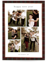 Plaid Collage Foil-Pressed Holiday Cards