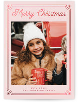 ticket frame Foil-Pressed Holiday Cards