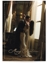 Classical Border Foil-Pressed Holiday Cards