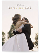 Classic minimalist Foil-Pressed Holiday Cards