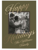 Velour Foil-Pressed Holiday Cards