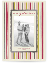 Silver Tinsel Foil-Pressed Holiday Cards