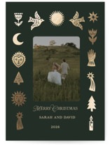 Folk Icons Foil-Pressed Holiday Cards