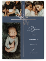 Leaves & Berries Foil-Pressed Holiday Cards