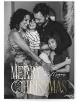 Merry Embrace Foil-Pressed Holiday Cards