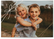 Tied with Joy Foil-Pressed Holiday Cards