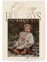 Happy Script Foil-Pressed Holiday Cards