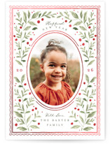 Mirror Foliage Foil-Pressed Holiday Cards