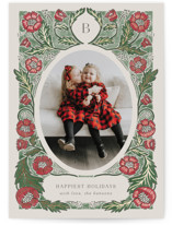 monogram nouveau Foil-Pressed Holiday Cards