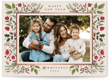 Shiny Botanicals Foil-Pressed Holiday Cards