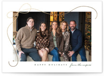 Cascading Bow Foil-Pressed Holiday Cards