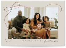 Cascading Bow Foil-Pressed Holiday Cards