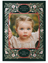 Blooms and Berries Foil-Pressed Holiday Cards