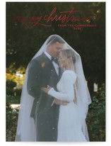 Merry Christmas Script Foil-Pressed Holiday Cards