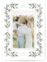 Poinsettia + Pine Foil-Pressed Holiday Cards