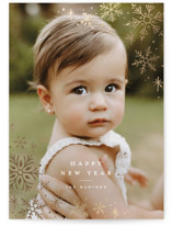 Glistening Snow Foil-Pressed Holiday Cards