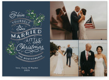 A Little Married Foil-Pressed Holiday Cards
