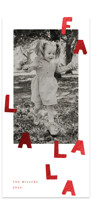 Fa la la la Foil-Pressed Tall Holiday Cards