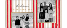 Vintage Stripes Foil-Pressed Tall Holiday Cards