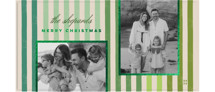 Vintage Stripes Foil-Pressed Tall Holiday Cards