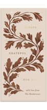 Leaf Foil-Pressed Tall Holiday Cards