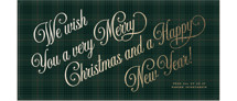 Merry Script Foil-Pressed Tall Holiday Cards