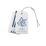 Personalized Blue Christmas Bells Gift Tags Holiday Gift Wrap Embellishments