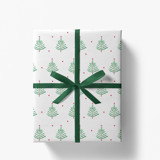 Evergreen Branch Christmas Gift Wrap, Set of 5 Sheets Holiday Gift Wrap