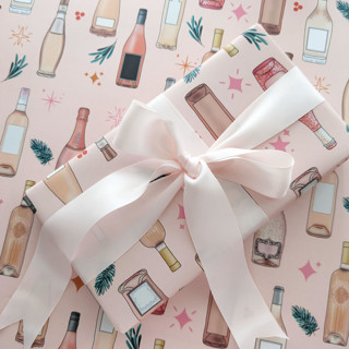 Wine Bottle Gift Wrapping Sheets - Set of 3 Holiday Gift Wrap
