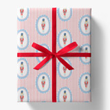 Nutcracker Red Stripe Gift Wrap Holiday Gift Wrap
