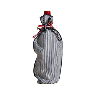 Indigo Stripe Bottle Bag Holiday Gift Bags