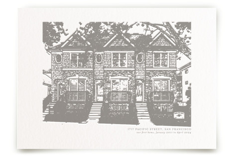 House: Landscape Custom Letterpress Print Custom & Commissioned Art
