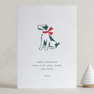 Present Pawfect Letterpress Holiday Photo Cards