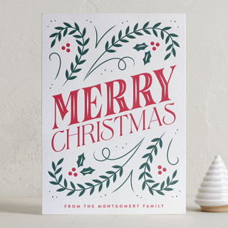 christmas nostalgia Letterpress Holiday Photo Cards