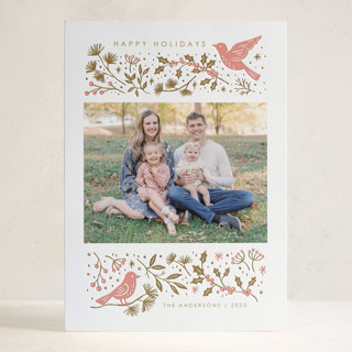 merry foliage Letterpress Holiday Photo Cards