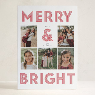 Bold Letterpress Holiday Photo Cards