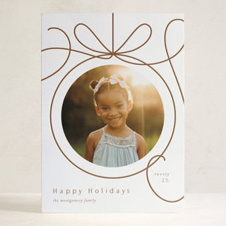Ornament Frame Letterpress Holiday Photo Cards