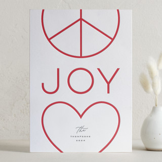Holiday Wishes Letterpress Holiday Photo Cards