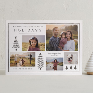 Forest Collage Letterpress Holiday Photo Cards