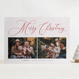 Simply Elegant Letterpress Holiday Photo Cards