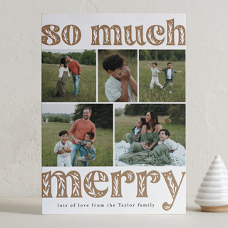 So Much Merry Letterpress Holiday Photo Cards