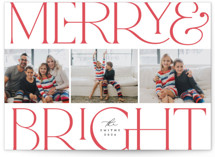 Merry and Bright Letterpress Holiday Photo Cards
