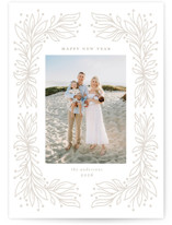 Foliage Vine Letterpress Holiday Photo Cards