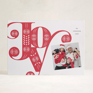 Scandi Joy Letterpress Holiday Photo Cards