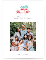 Christmas car Letterpress Holiday Photo Cards