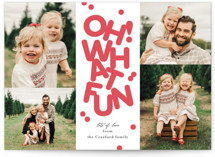 Bubble Joy Letterpress Holiday Photo Cards