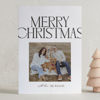 Chic Type Letterpress Holiday Photo Cards